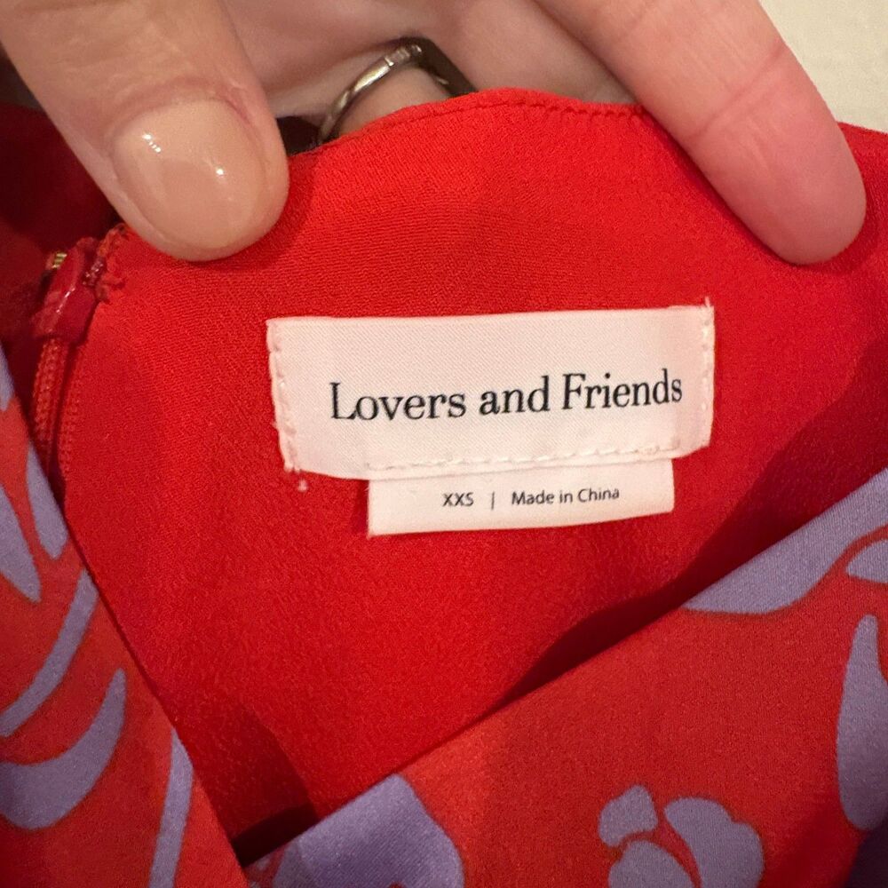 Lovers and Friends Floral Ruffle Mini Dress XXS - Picture 9 of 9